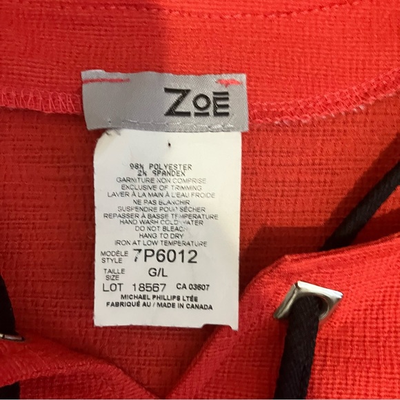 Zoe by Michael Phillips | Red short sleeves top - Picture 4 of 6